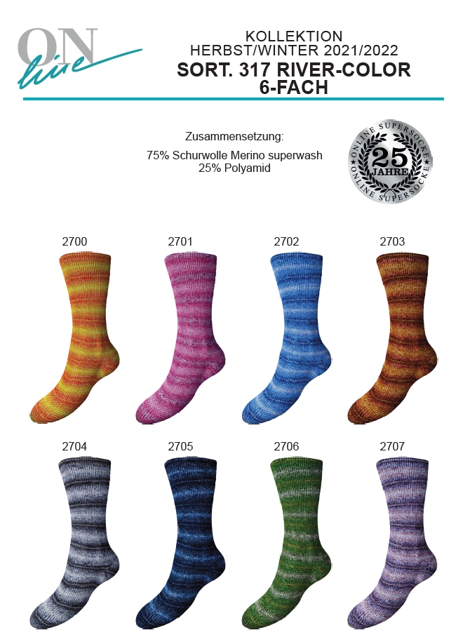 ONline Supersocke 6-fach River Color