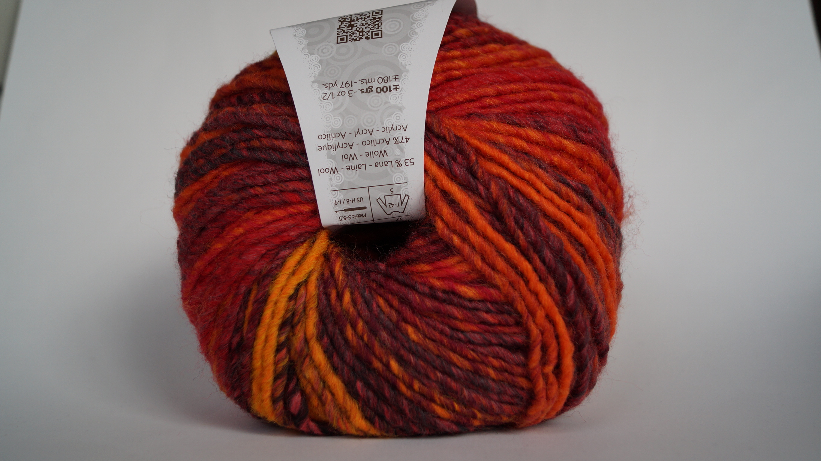 Azteca Milrayas:Farbe 707 rot-ocker-orange-braun - 100g