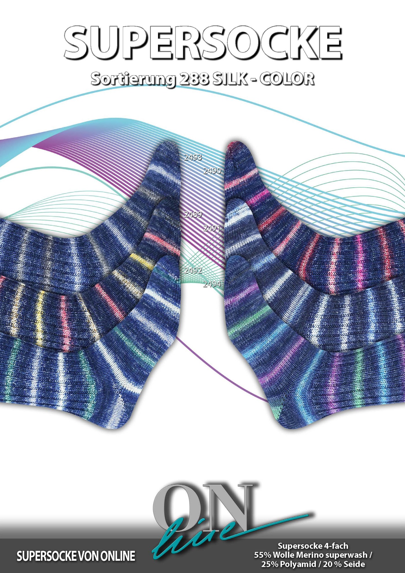 Supersocke Sortierung 288 Silk Color
