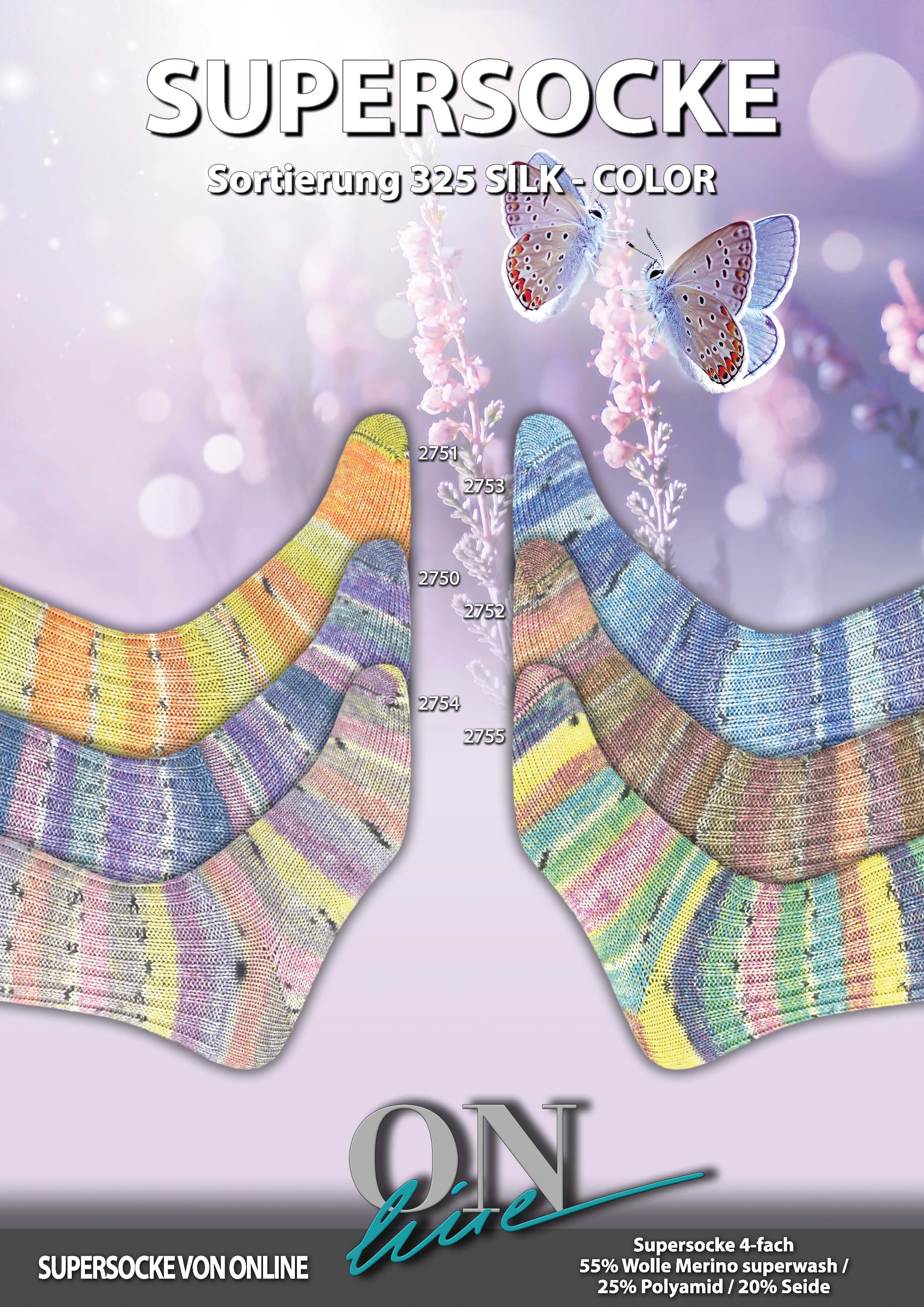 ONline Supersocke 4fach Silk Color Sort.325