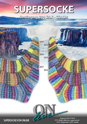 ONline Supersocke 4fach Silk Color Sort.334