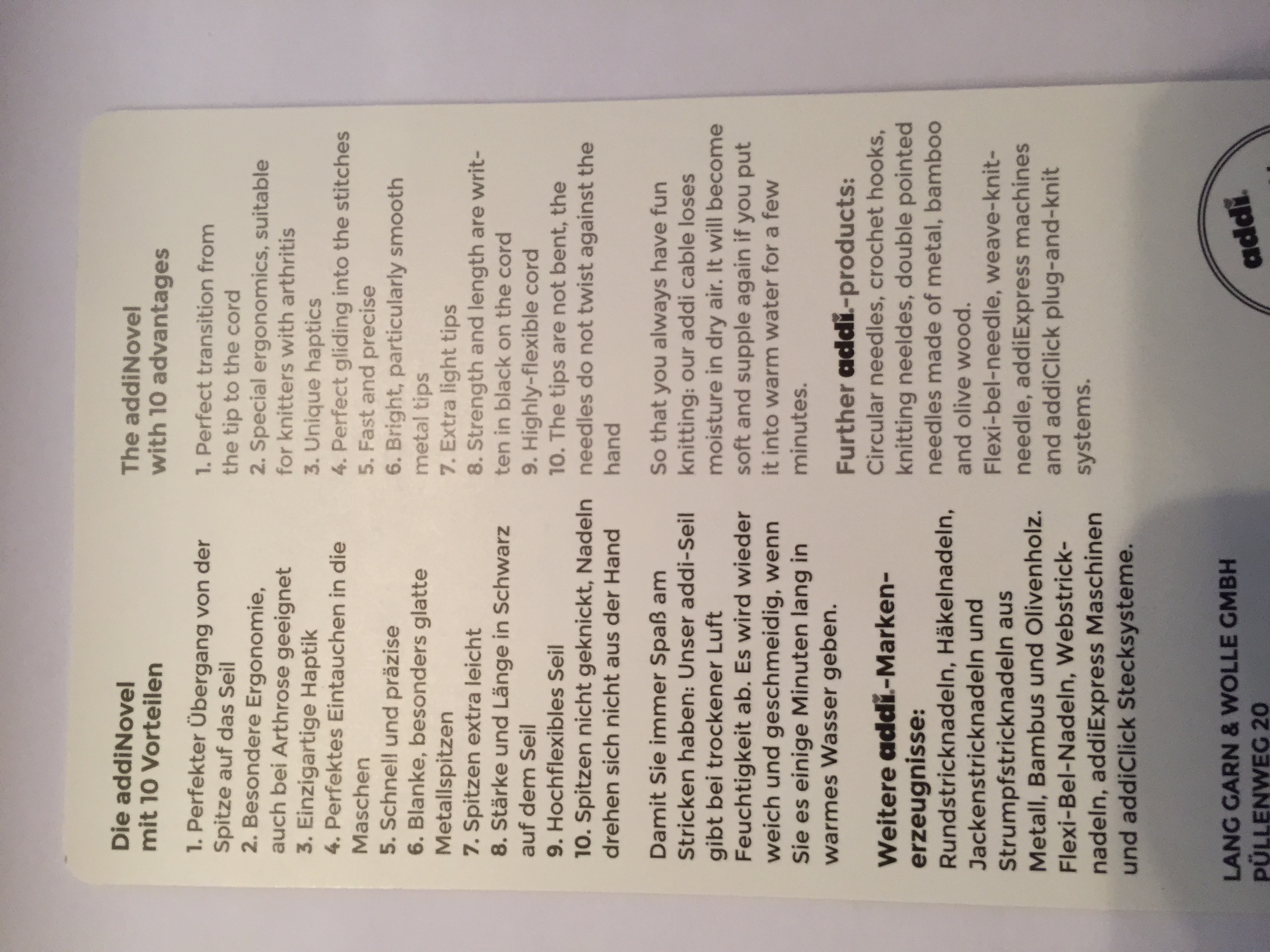 Addi Novel (Black Edition) 80 cm