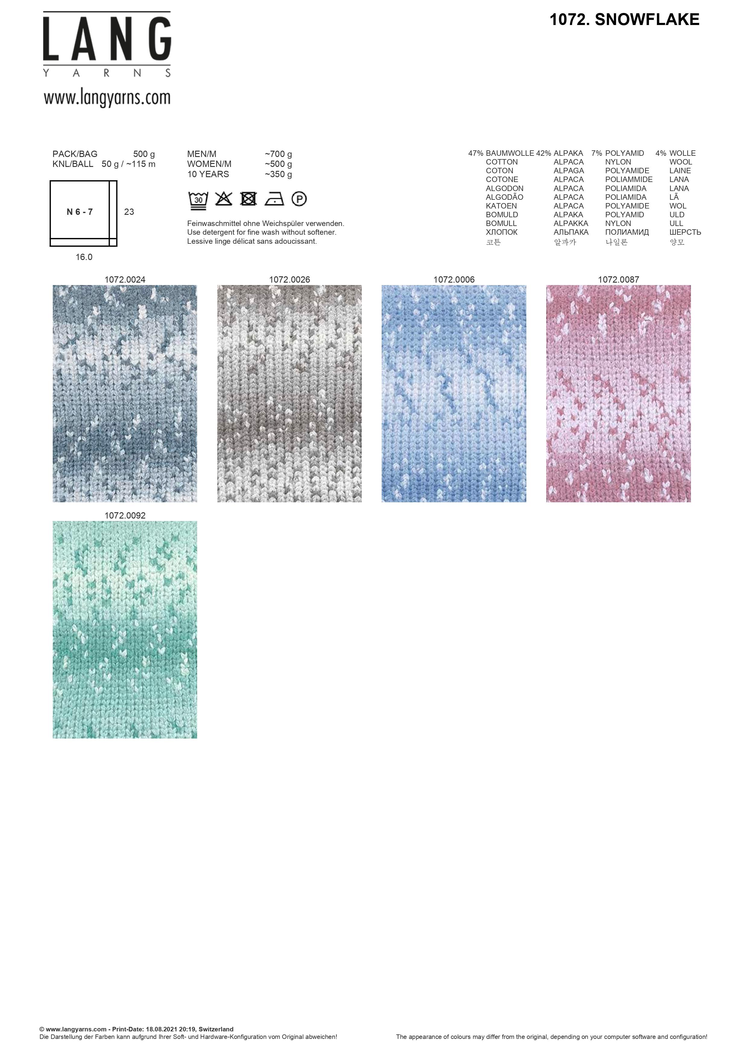 Lang Yarns Snowflake