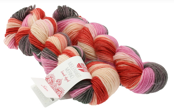 Lana Grossa Meilenweit 2 Stränge Merino hand-dyed 50g
