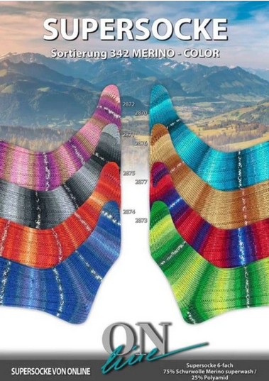 ONline Supersocke Sortierung 342 Merino Color 6-fach