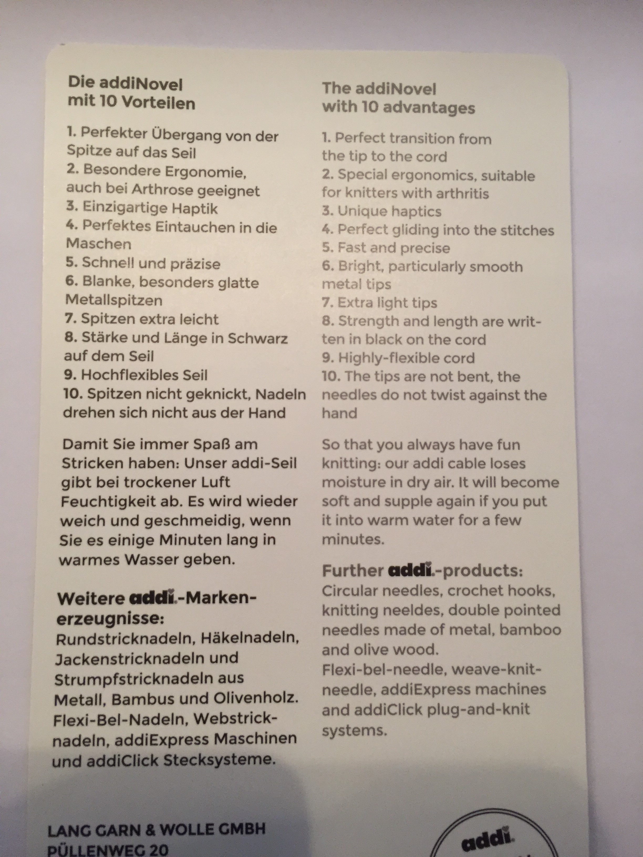 Addi Novel  (Black Edition) 60 cm