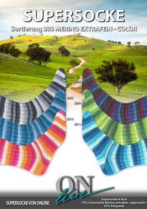 ONline Supersocke 4fach Merino Extrafein Color Sort 333