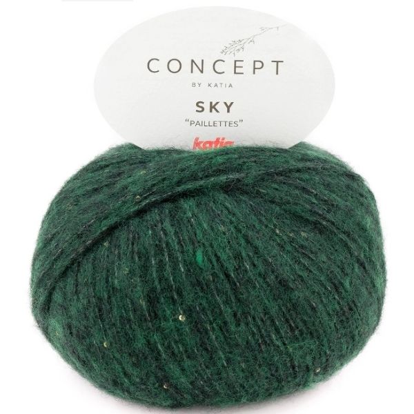 Katia Concept Sky exklusives Garn mit kleinen Pailletten