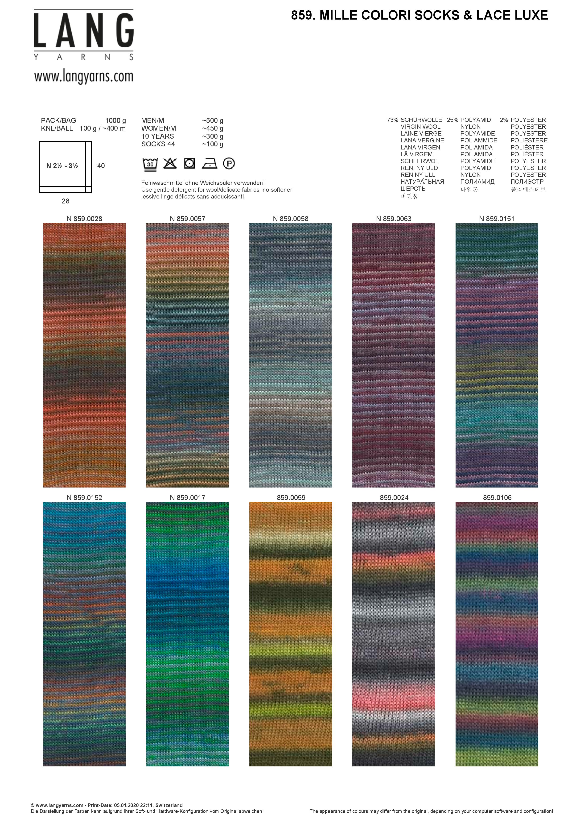 Lang Yarns Mille Colori Socks & Lace Luxe