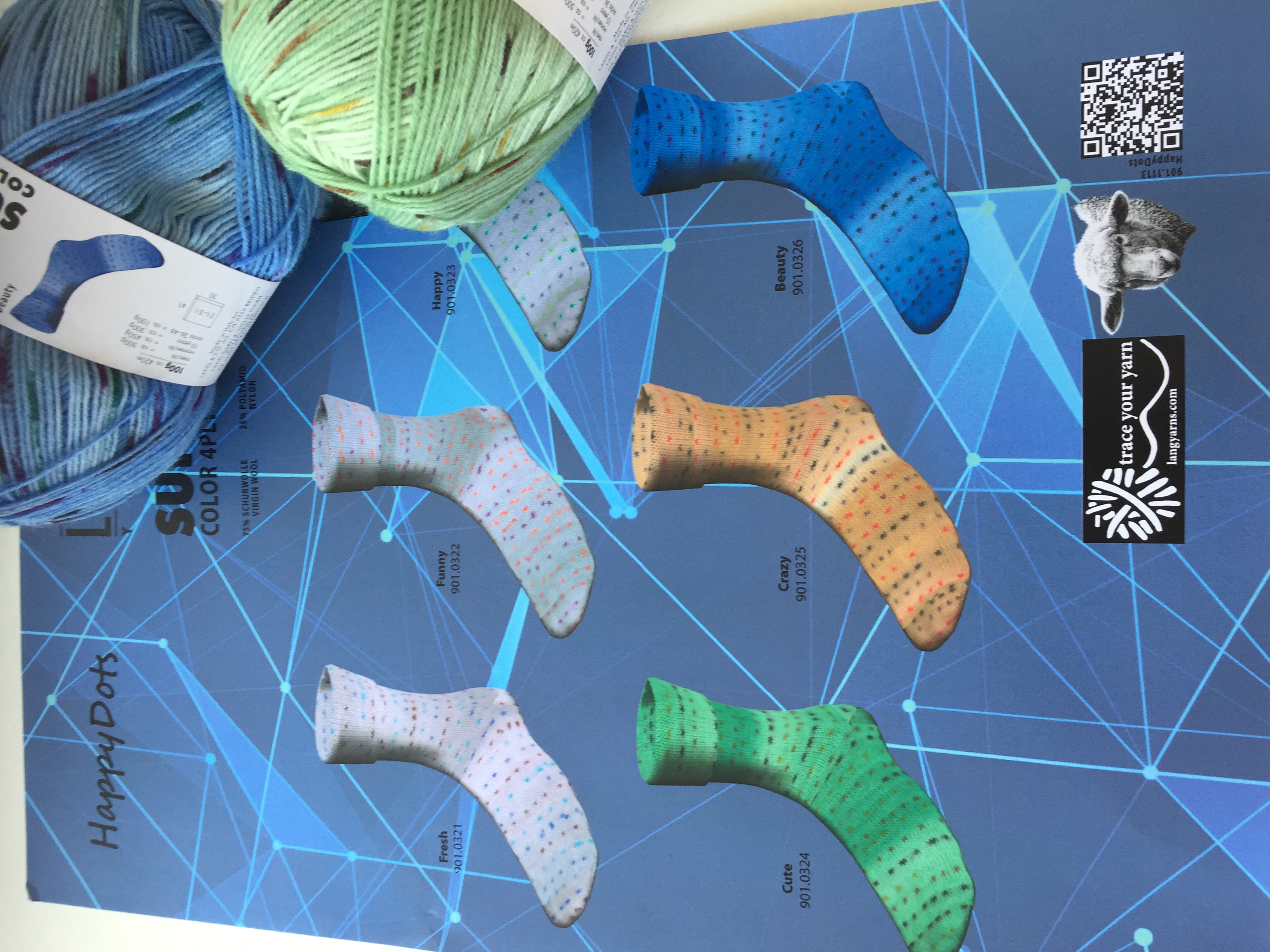 Lang Yarns Super Soxx Happy Dots