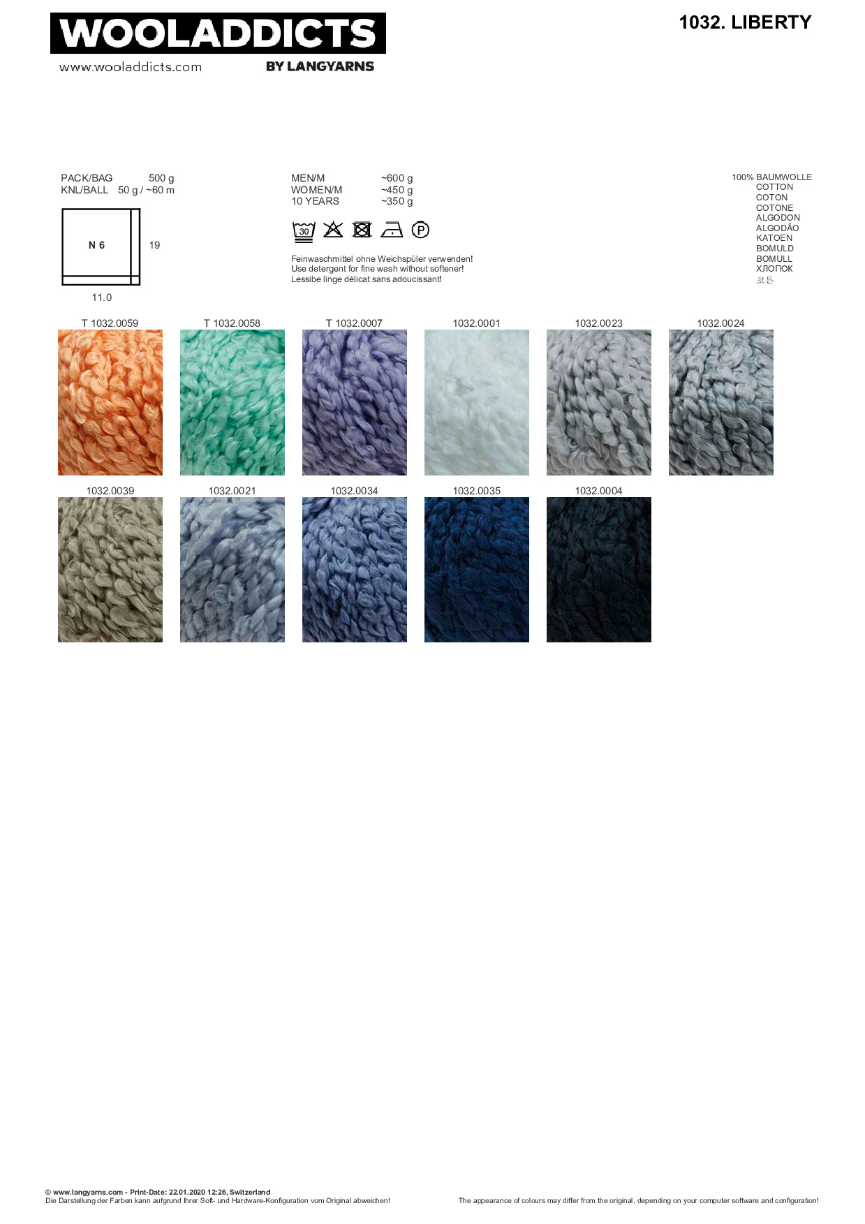 Lang Yarns Wool Addicts Liberty