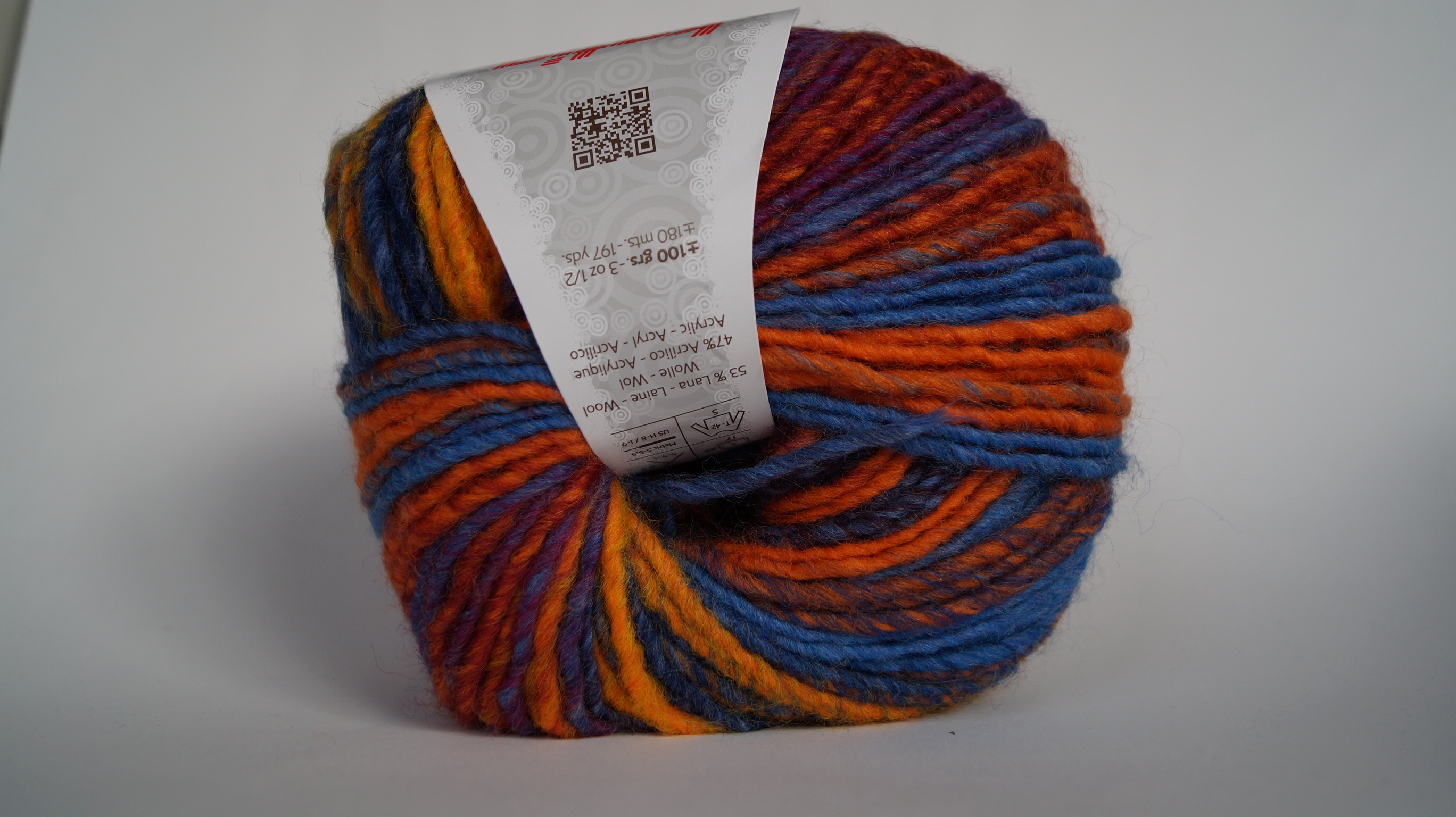 Azteca Milrayas:Farbe 708 orange-blau-lila - 100g