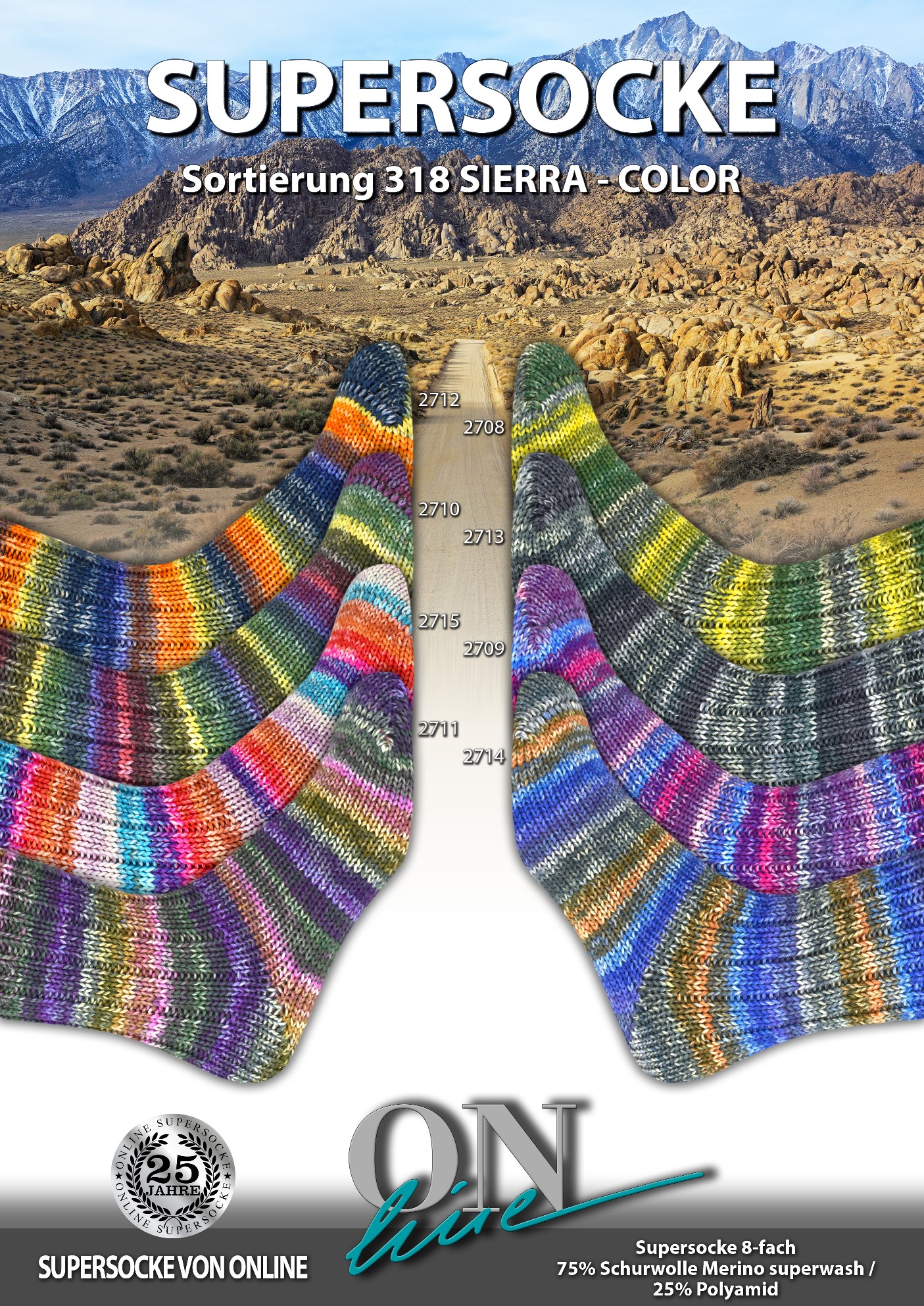 ONline Supersocke 8fach Sierra Color