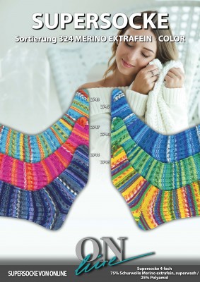 ONline Supersocke 4fach Merino Extrafein Color Sort 324